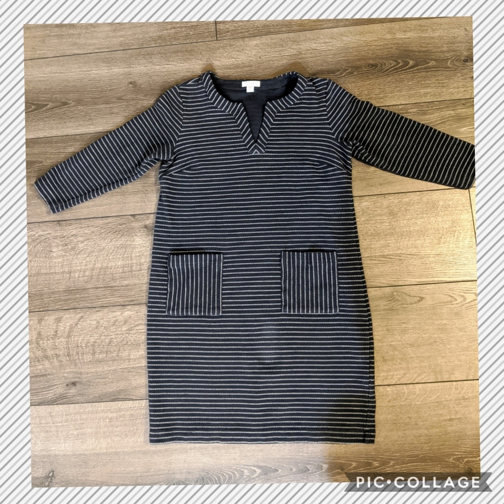 J. Jill 3/4 sleeve stretch front pocket dress